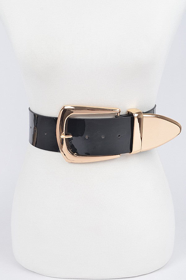 Patent Faux Leather Belt