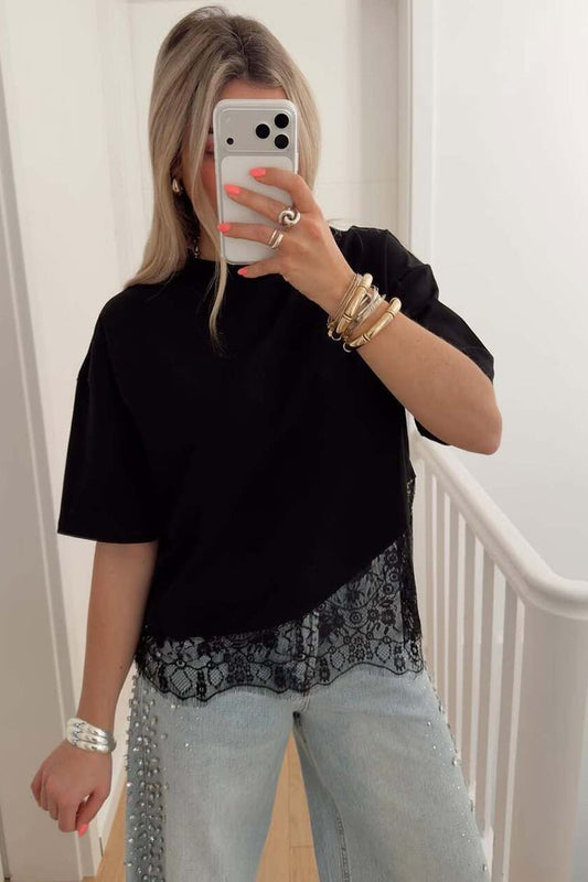 Asymmetrical Lace Top