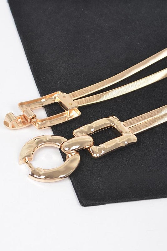 Golden Circle Hammered Belt