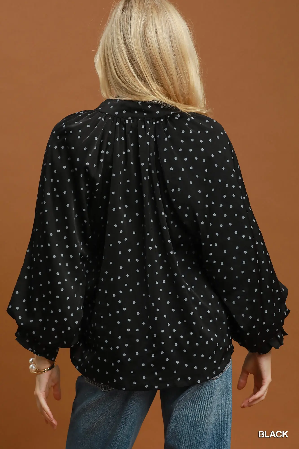 Lyne Black Polka Dots Blouse